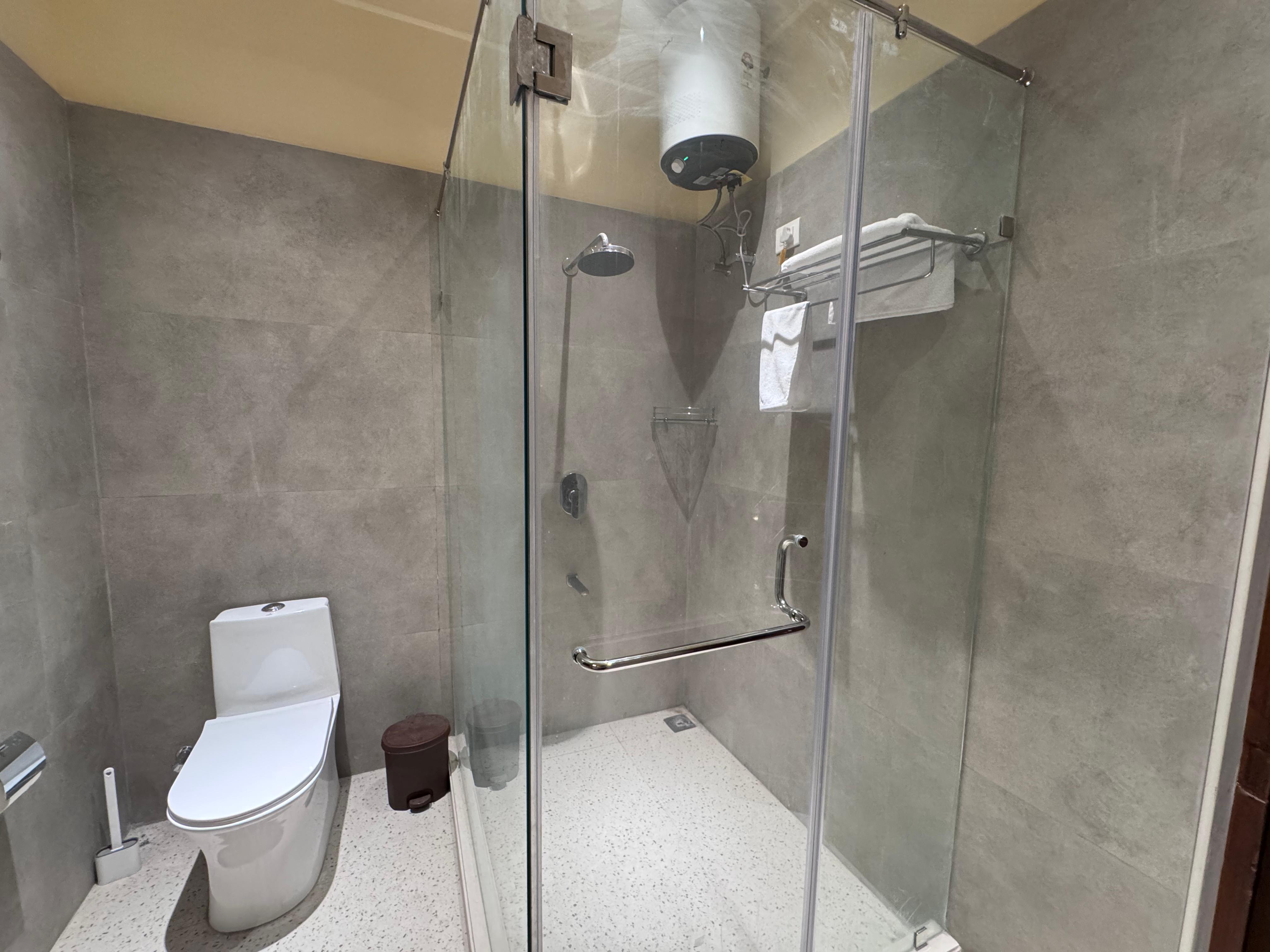 Modern bathroom with shower